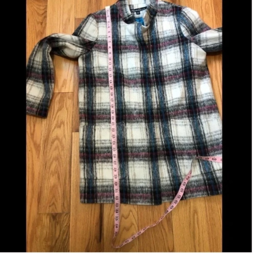 Kenneth Cole Jacket Shacket size Medium plaid teal - Picture 8 of 13
